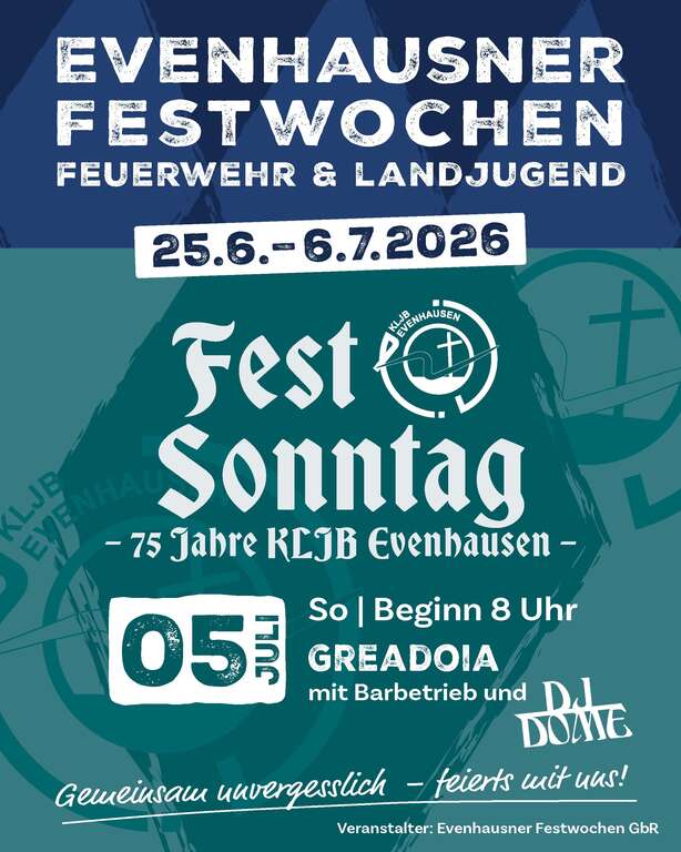 Festsonntag-KLJB-Evenhausen-Evenhausen-Evenhausner-Festwochen-Gbr-2026-07-05 Festsonntag-KLJB-Evenhausen-Evenhausen-Evenhausner-Festwochen-Gbr-2026-07-05