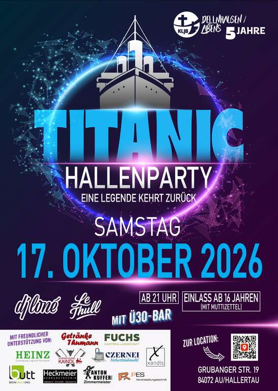 TITANIC-Hallenparty-Grubanger-Au-in-der-Hallertau-KLJB-DellnhausenAbens-2026-10-17 TITANIC-Hallenparty-Grubanger-Au-in-der-Hallertau-KLJB-DellnhausenAbens-2026-10-17